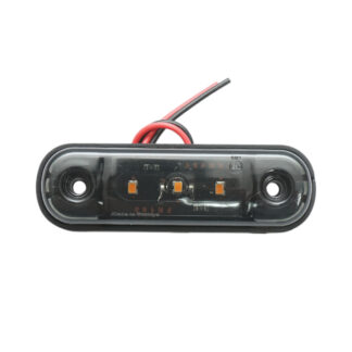 Lampa gabarit laterala ovala LED 12V-24V galben fumuriu 3 LED-uri 87x28x13.5mm Breckner Germany