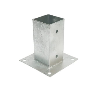 Suport stalp patrat aplicat 71x71x150mm, otel zincat