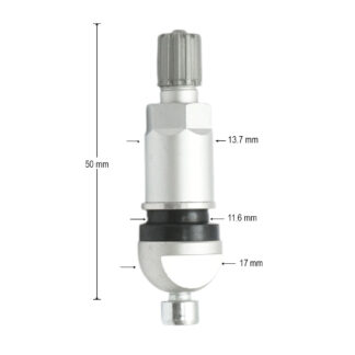 Valva roata tubeless aluminiu compatibila senzor TPMS-5