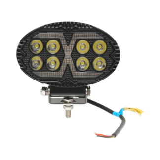 Proiector oval LED cu DRL 9-36V, 19W alb-galben, carcasa aluminiu 140x90x45mm IP68 Breckner Germany