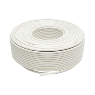 Cablu coaxial CCTV RG59 cupru 0.7mm, 75 Ohm, PVC alb 100m/rola Q5+