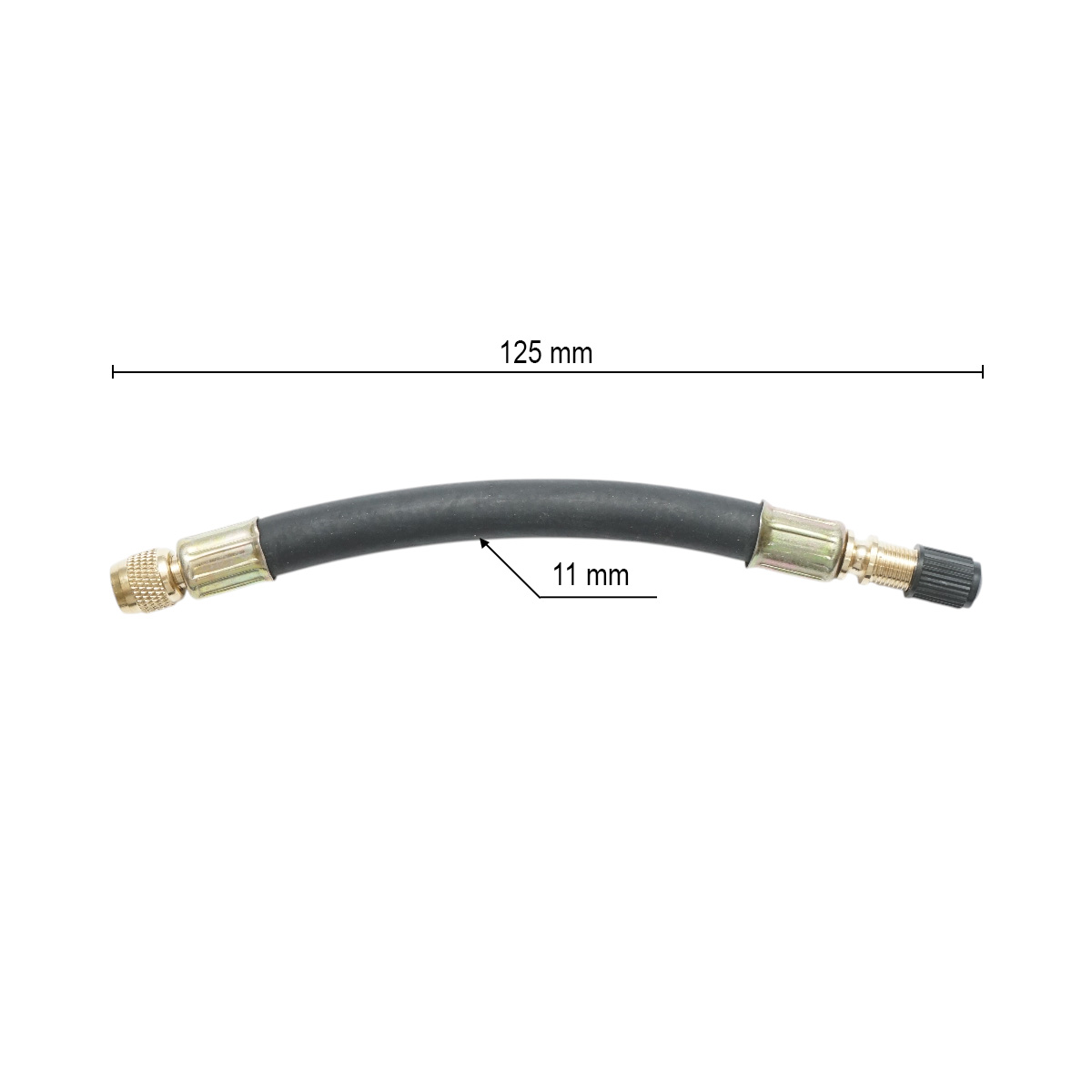 Prelungitor valva roata camion flexibil din cauciuc 125mm