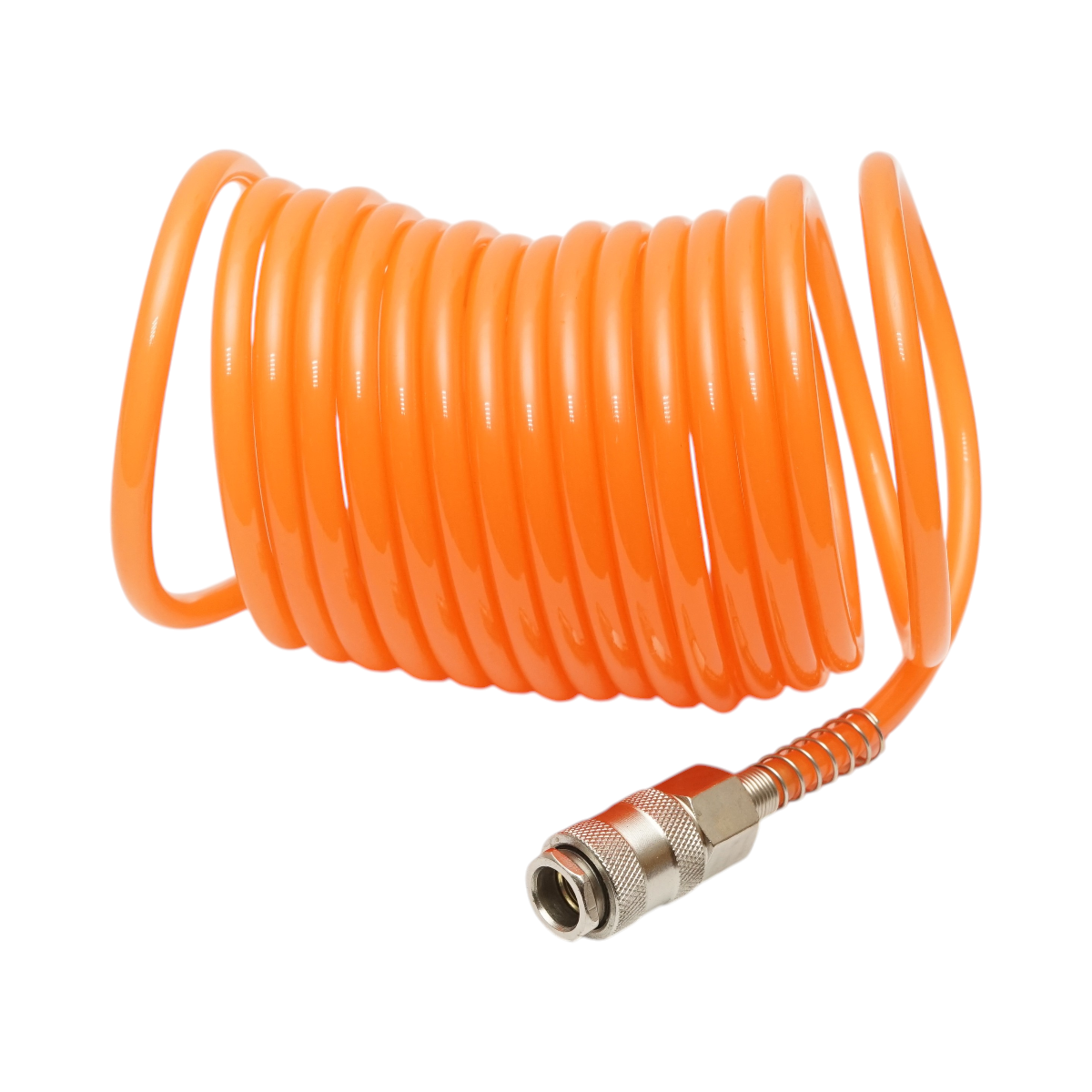 Furtun aer comprimat spiralat 5m, Ø 5mm, cupla rapida 1/4