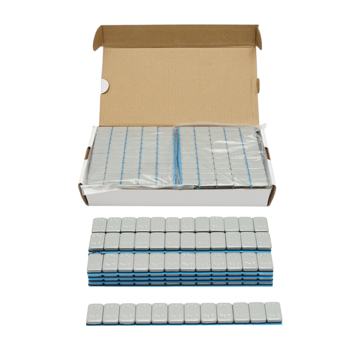 Contragreutati autoadezive gri inchis echilibrare roti Fe 60g (5gx12 buc) 100 benzi/cutie