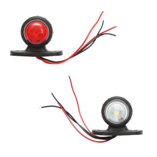 Lampi laterale de gabarit LED 24V, rosu-alb