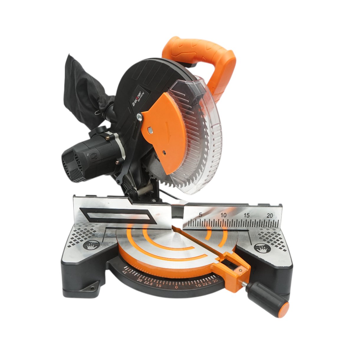 Fierastrau circular stationar profesional 1800W, 220V, disc 255mm 60T, taiere inclinata 45°, 5500 r/min, sac colectare Breckner Germany