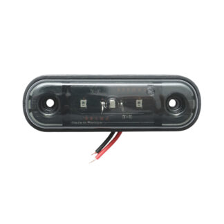 Lampa gabarit laterala ovala LED 12V-24V rosu fumuriu 3 LED-uri 87x28x13.5mm Breckner Germany