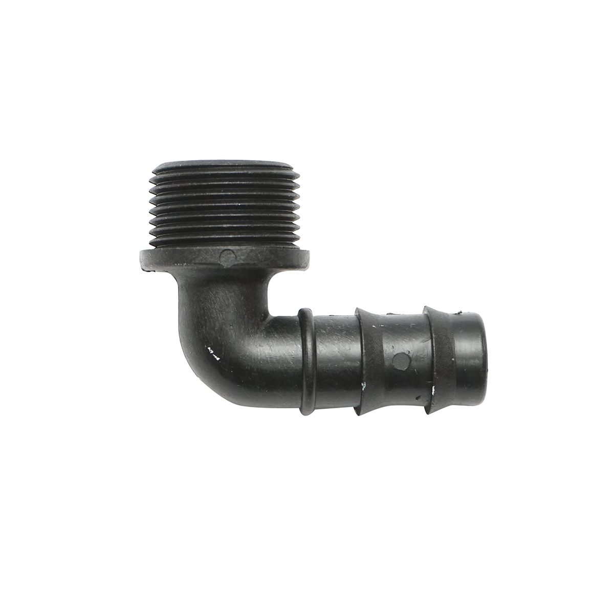 Cot conector stut tub picurare 20mm, filet exterior 3/4 inch pentru sisteme de irigatii