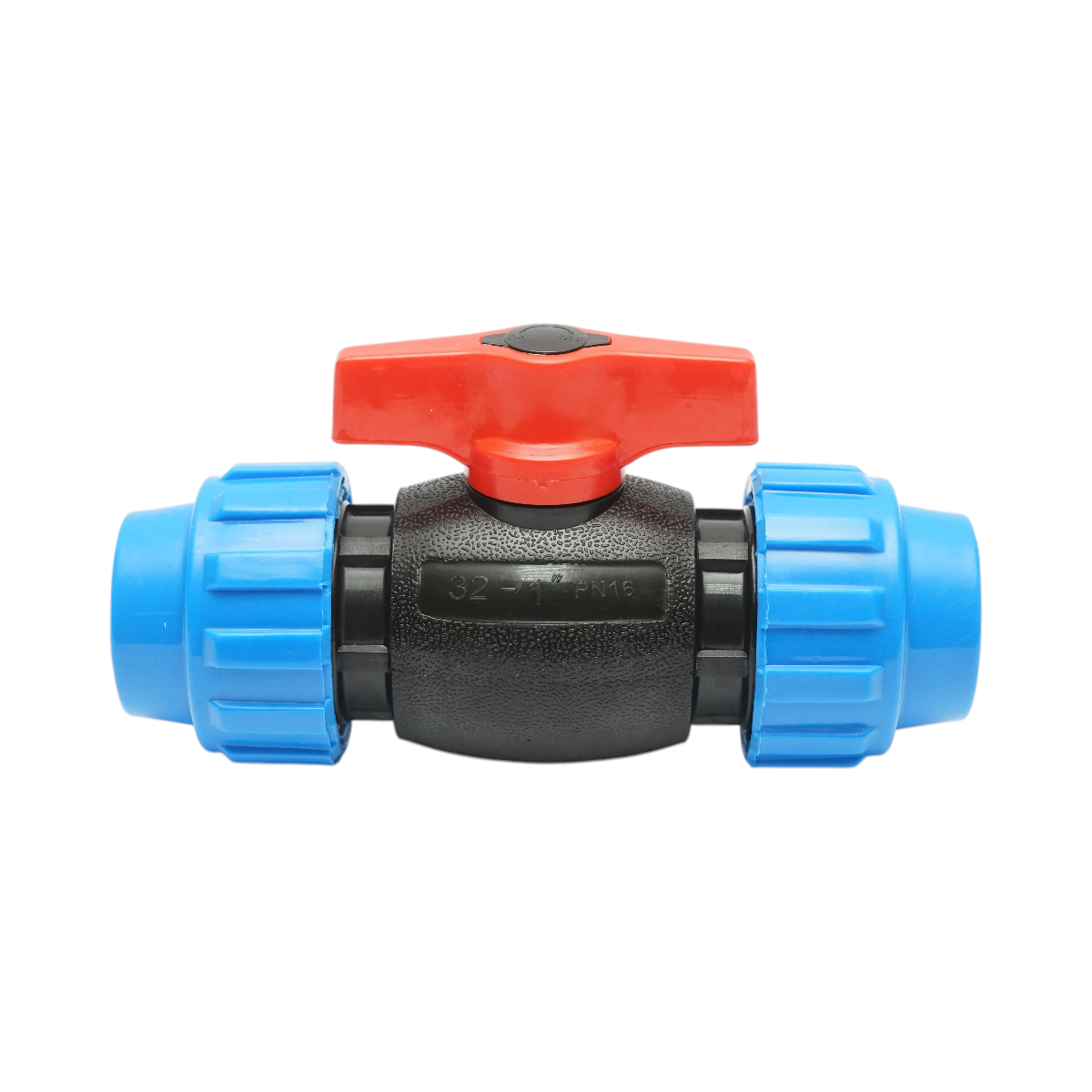 Robinet mufa cu bila compresiune PEHD 32x32mm PN16 pentru sisteme de irigatii