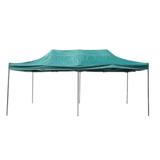 Cort pavilion pliabil 3x6m verde impermeabil, inaltime reglabila, cadru metalic Breckner Germany