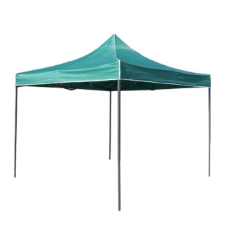 Cort pavilion pliabil 3x3m verde impermeabil, inaltime reglabila, cadru metalic Breckner Germany
