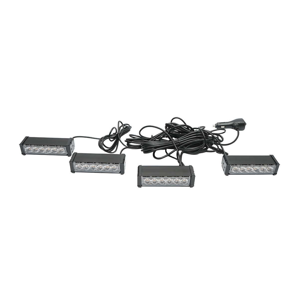 Set 4 stroboscoape cu 6 LED-uri, lumina galbena 12V Breckner Germany