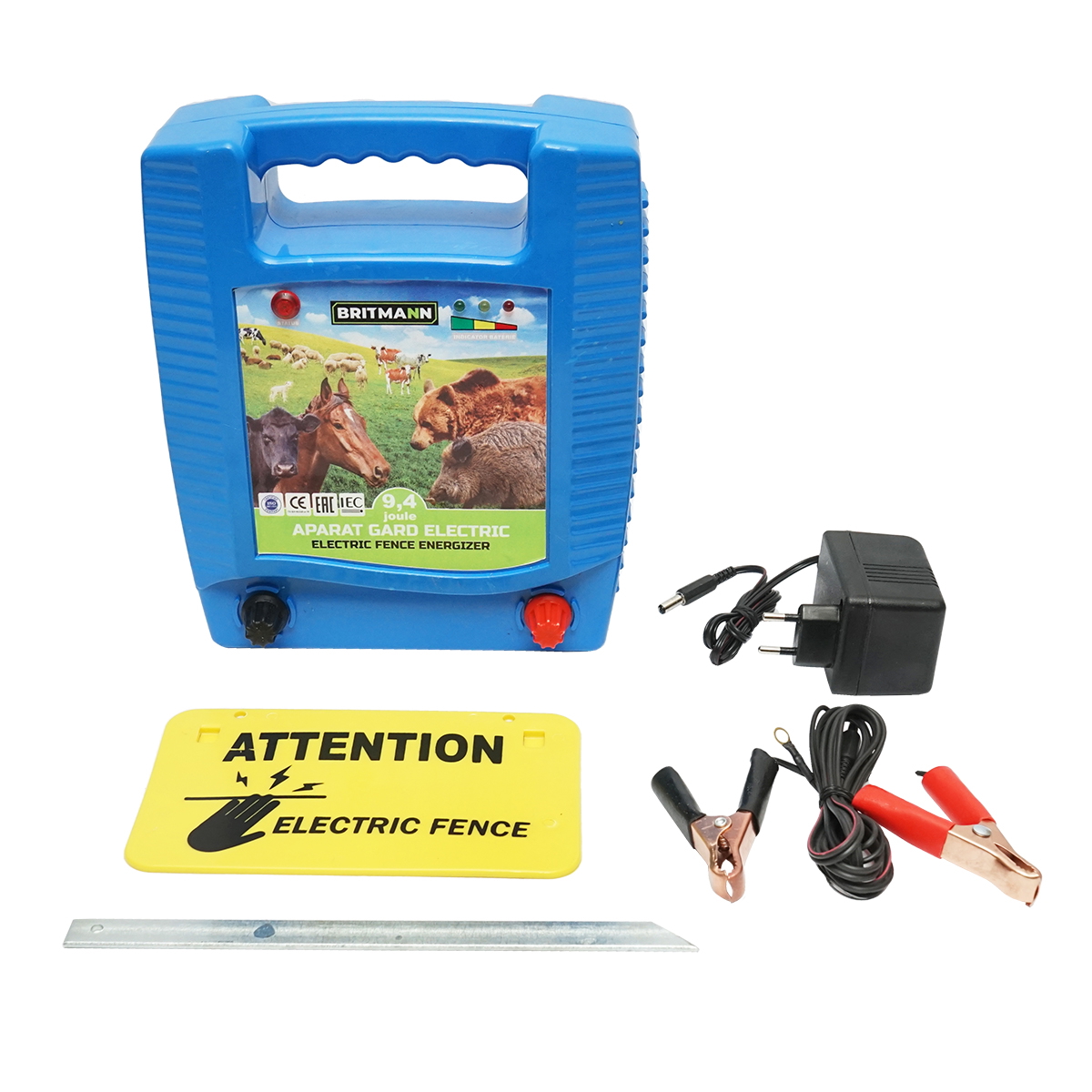 Aparat generator de impulsuri 9.4 Joule pentru gard electric 12-220V