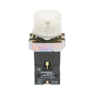 Buton indicator LED alb cu protectie 1NC, 400V/10A, LAY5 Breckner Germany