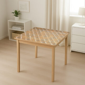 Folie protectie masa transparenta PVC siliconizat 100cm, grosime 0.8mm, model trandafiri 20m/rola Breckner Germany