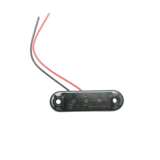 Lampa gabarit laterala ovala LED 12V-24V alb fumuriu 3 LED-uri 70x21x10.5mm Breckner Germany