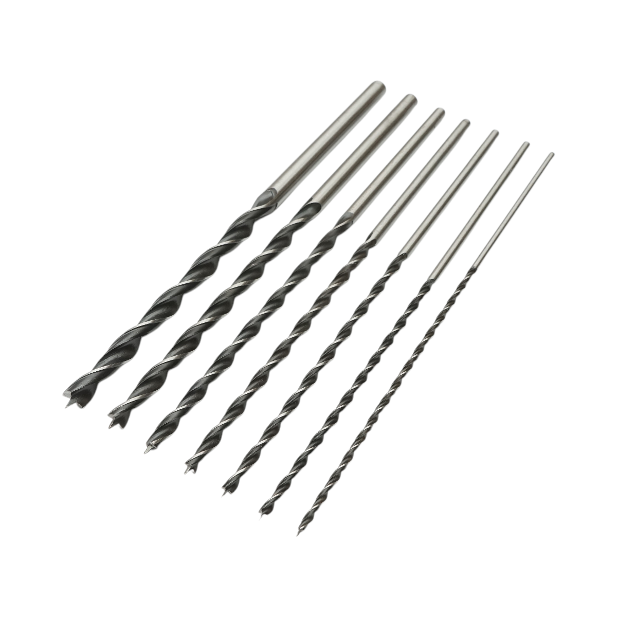 Set 7 burghie 4-12mm, lungime 300mm cu tija cilindrica pentru lemn