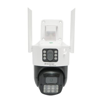 Camera de supraveghere lentila duala 6MP, WIFI P2P, rotativa 360 PTZ cu senzor de miscare, sirena, detectie umana, google assistant si aplicatie iCSee