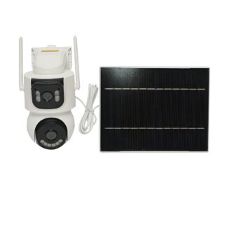 Camera supraveghere 4G, WIFI 2.4GHz cu panou solar 7.6W incarcare rapida, lentila duala 4MP, rotativa 360 PTZ cu senzor de miscare, detectie umana si aplicatie iCSee
