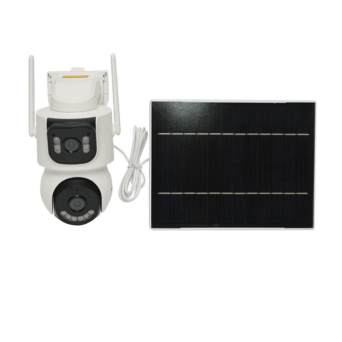 Camera supraveghere 4G, WIFI 2.4GHz cu panou solar 7.6W incarcare rapida, lentila duala 4MP, rotativa 360 PTZ cu senzor de miscare, detectie umana si aplicatie iCSee