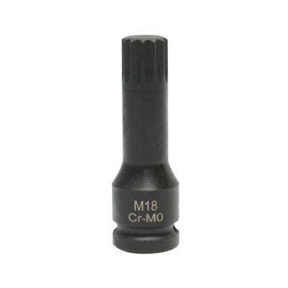 Cheie tubulara de impact spline M18, 78mm, patrat 1/2 inch Cr-Mo
