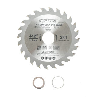 Disc circular vidia pentru lemn 115x22.23mm, 24 dinti, turatie maxima 13000rpm Crownman