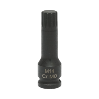 Cheie tubulara de impact spline M14, 60mm, patrat 3/8 inch Cr-Mo