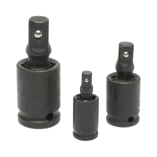 Set 3 adaptoare de impact cu articulatie cardanica patrat 1/2, 3/8, 1/4 inch Cr-Mo Breckner Germany