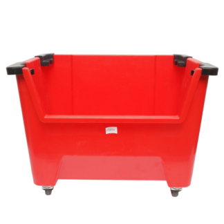 Cutie plastic depozitare cu roti 545x345x395mm rosie