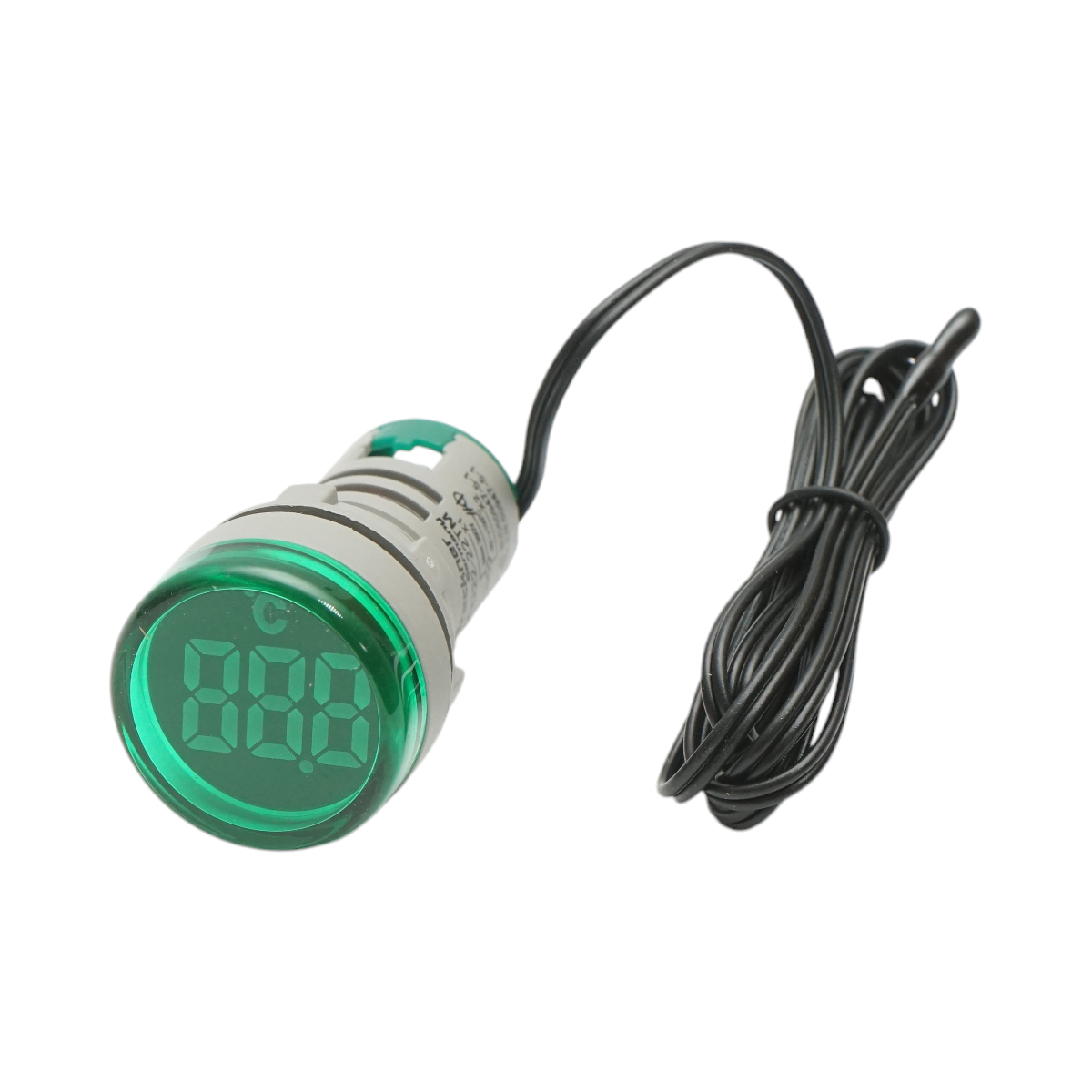 Indicator digital temperatura cu sonda LED verde 220V/380V AC Ø 22mm Breckner Germany
