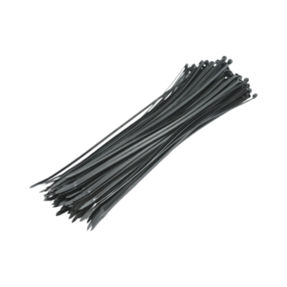 Faseta colier plastic negru 3.5x300mm 100 buc/set Longroad