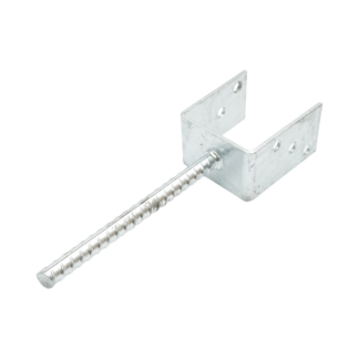 Papuc reazem cu tija 81x60x102mm, grosime 4mm, otel zincat