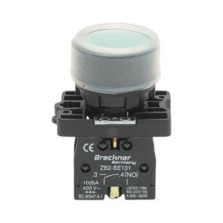 Buton comanda cu capac protectie IP65 verde, 1NO, 400V/10A, LAY5-EP31 Breckner Germany