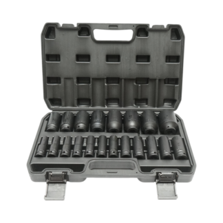Trusa chei tubulare de impact lungi 10-38mm, 78mm, patrat 1/2 inch Cr-Mo 20 piese Breckner Germany