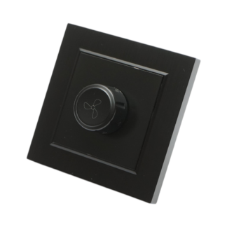 Variator de tensiune ventilator negru incastrat 500W, 220V, ABS 80x80mm