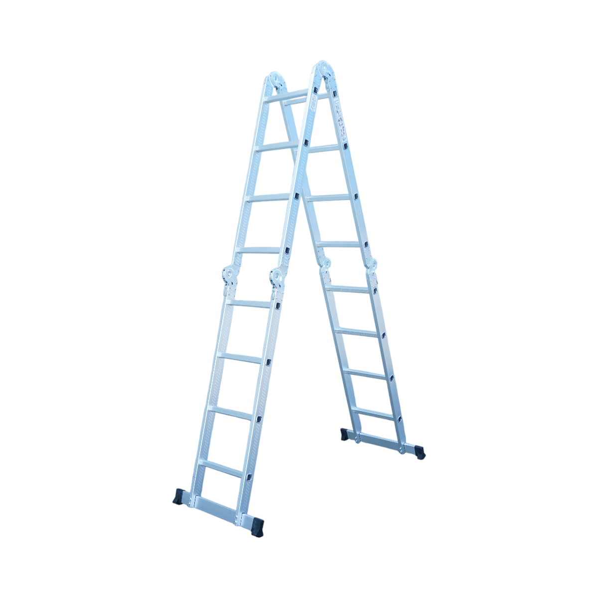 Scara aluminiu multifunctionala 5.7m, 4x5 trepte, pliabila cu balamale, sarcina maxima 150kg