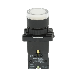 Buton indicator LED alb cu rezistenta integrata 1NO, 220V, LAY5 Breckner Germany