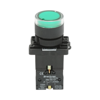 Buton indicator LED verde cu rezistenta integrata 1NO, 24V LAY5 Breckner Germany
