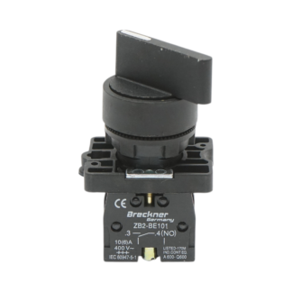 Selector 2 pozitii negru cu retinere 1NO, 400V/10A, LAY5-EJ25 Breckner Germany