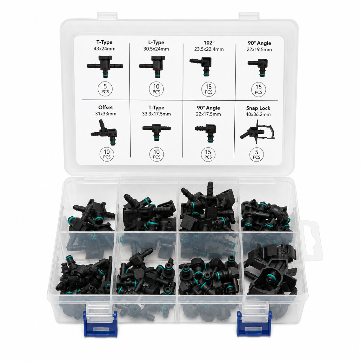 Trusa conectori conducta retur injectoare diesel common rail 85 piese Breckner Germany