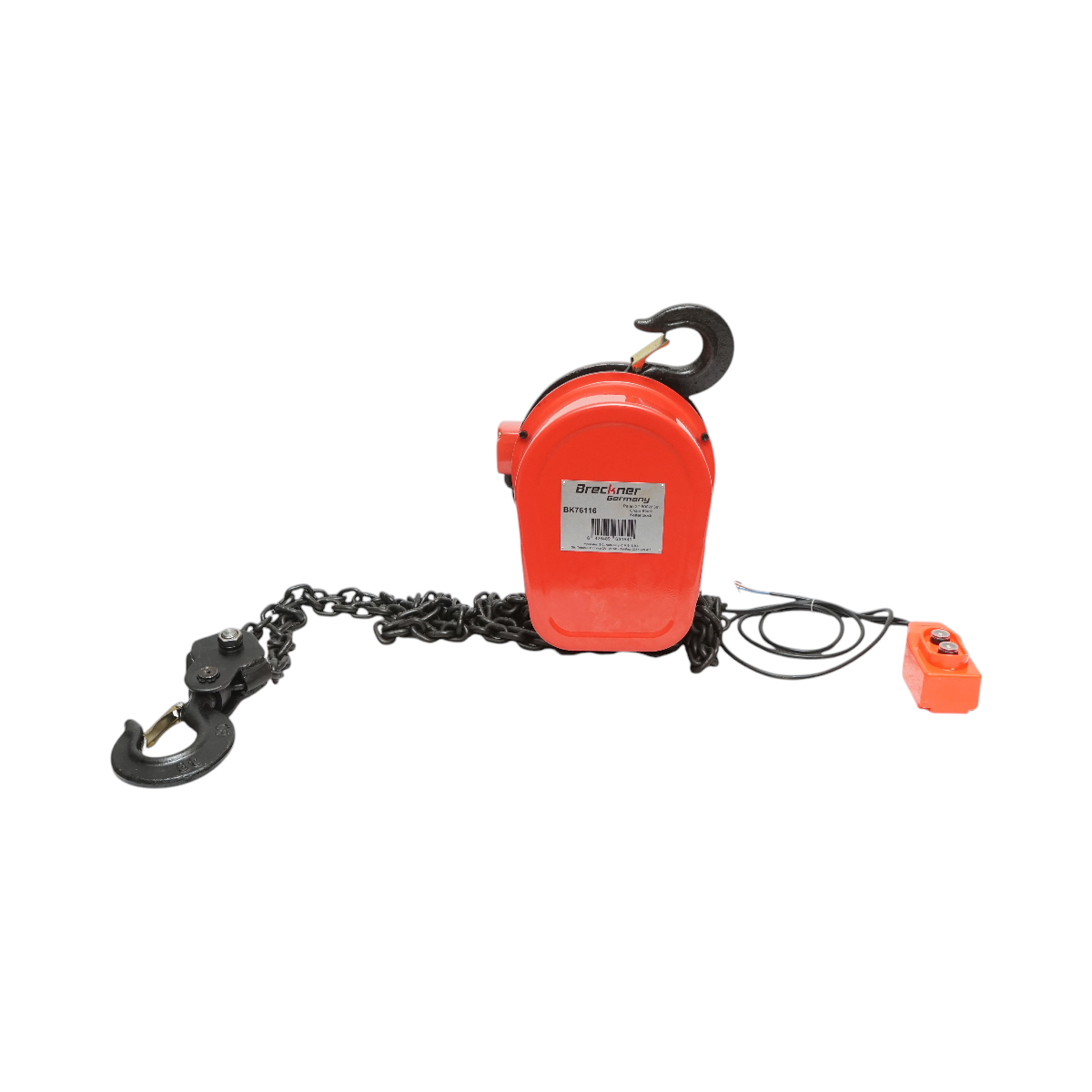 Palan electric otel 380V, 500W cu lant 3m, sarcina maxima 3000Kg, carlig cu siguranta 3T Breckner Germany