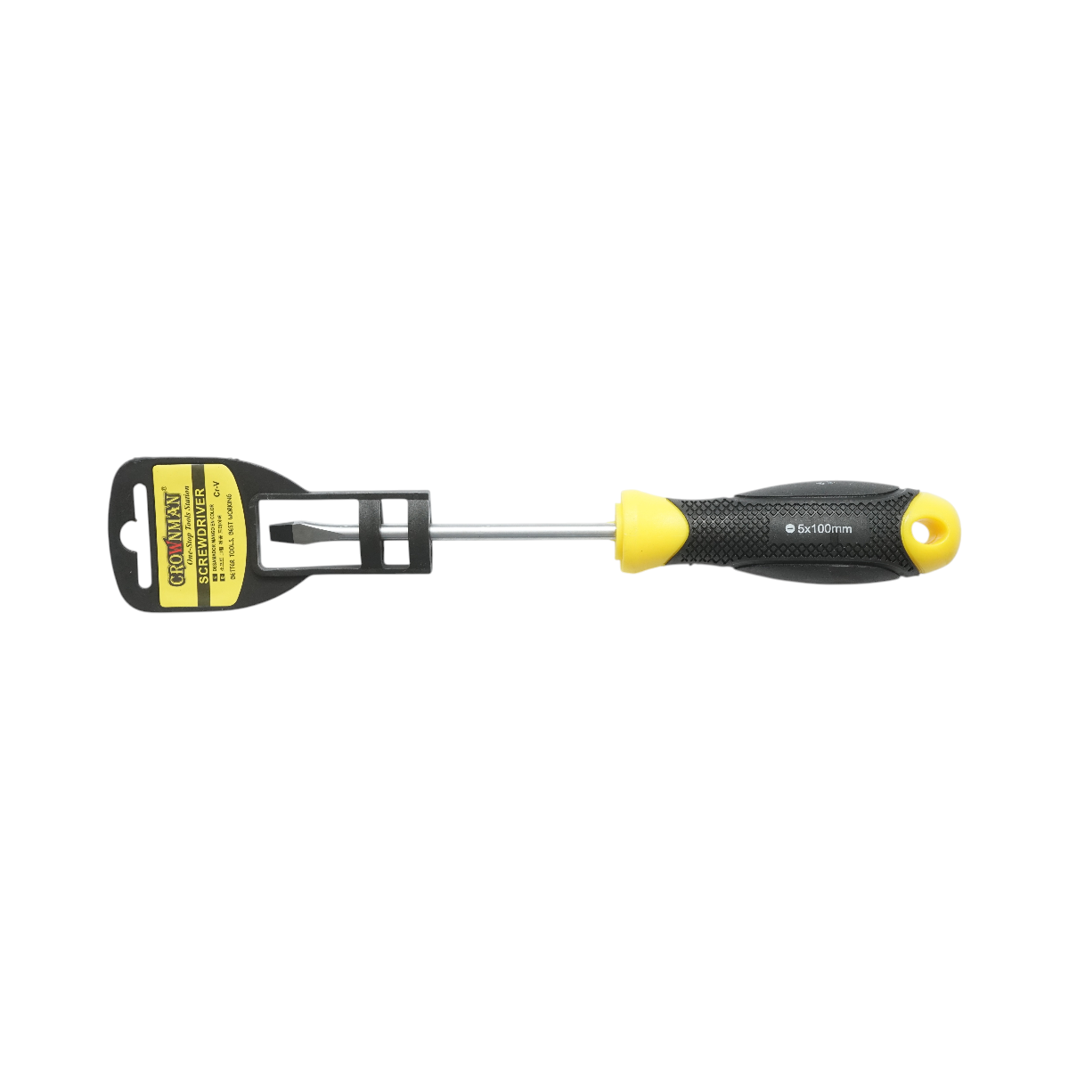 Surubelnita dreapta 5x100mm cu varf magnetic profesionala Cr-V Crownman