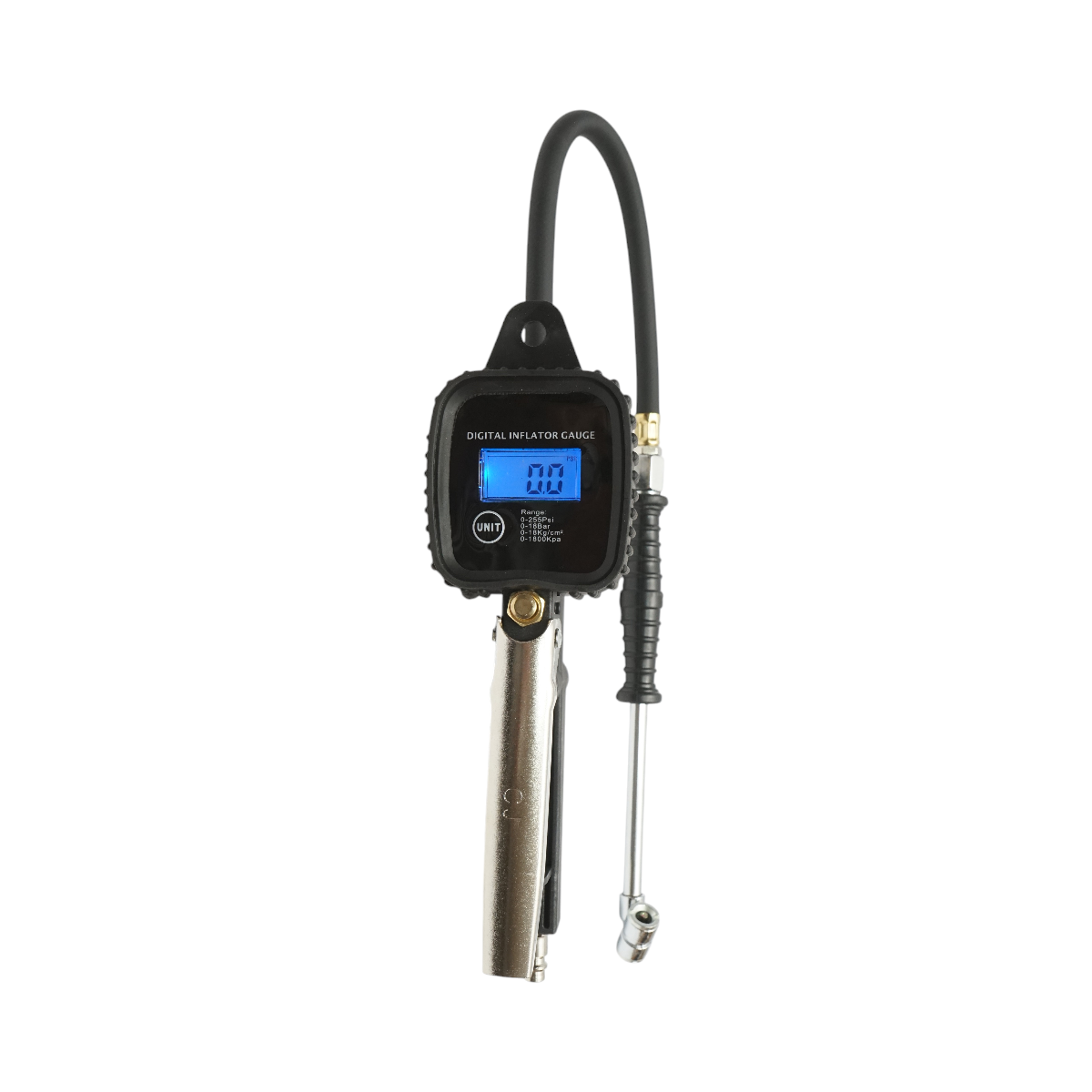 Pistol umflat roti profesional cu furtun 400mm si manometru digital 0-18 bar Breckner Germany