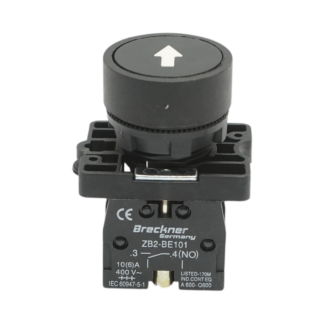 Buton comanda cu revenire negru 1NO, 400V/10A LAY5 Breckner Germany