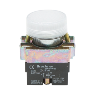 Buton indicator LED alb 220V LAY5 Breckner Germany