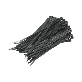 Faseta colier plastic negru 3.6x150mm 100 buc/set Longroad