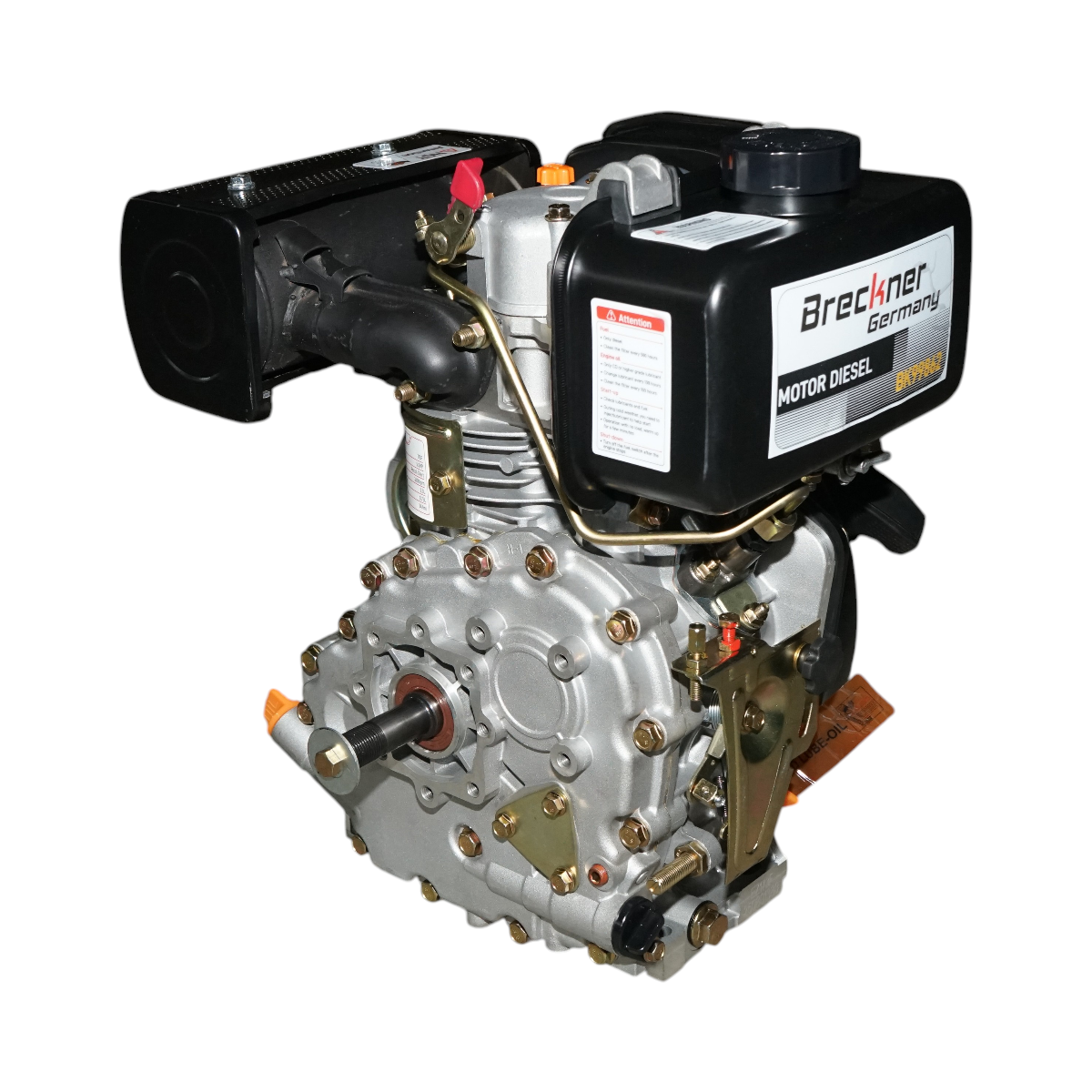 Motor diesel 5CP 173F, 247cc, turatie 3600rpm, ax rotund filetat 19.05mm, pornire sfoara Breckner Germany