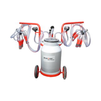 Aparat de muls vaci 2 posturi bidon 40L aluminiu cu vid in cadru(vacuum)  Breckner Germany