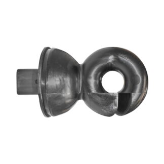 Izolator inelar negru pentru stalp metalic 59x33mm gard electric Breckner Germany