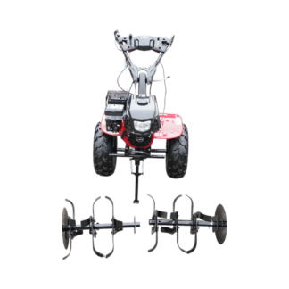 Motocultor 7.5CP cu freza 100cm, motor benzina 4 timpi 212cc OHV, viteze 2+1, transmisie pinioane, roti 19x7-8 Breckner Germany